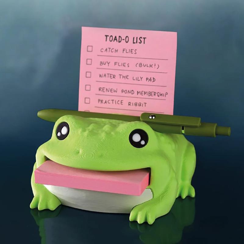 Nuovo Organizer da Scrivania Rana Ippopotamo Mucca delle Highlands Portabiglietti Resina Carino Portapenne Supporto per Matite Con Dispenser per Post-it Slot per Foto