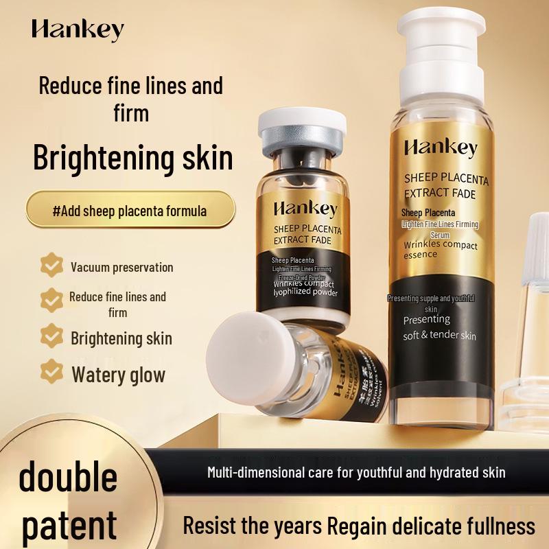 Han Ji Placenta Firming & Hydrating Skincare Freeze-Dried Powder Set for Fine Lines