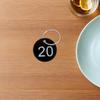 1 sett Runde Plastikk Nummeretiketter 1-20 for Restauranter Kafeer Garderober Nøkler Skap Vesker Bagasje Kollektivboliger Bordnummer
