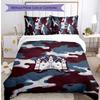 Set Lenzuola Stampato West Ham United Football 3 Pezzi, Comodo Set Copripiumino per Camera da Letto Amico della Pelle
