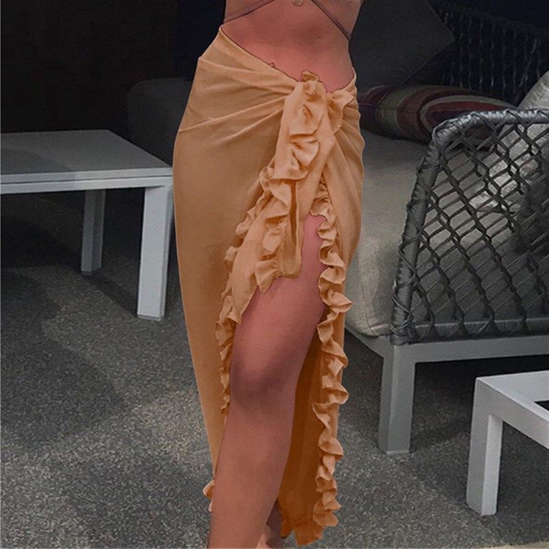 2020cubierta Femenina Chiffon Wrap Falda Playa Bikini