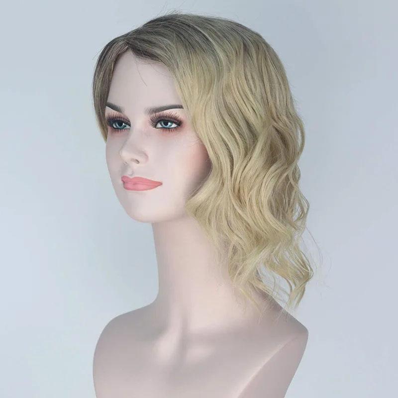 Gwen Stacy Cosplay Peruk Svart Blond Ombre Gwendolyn Maxine Peruk Värmetåligt Syntetiskt Hår Film Anime Peruker + Peruknät