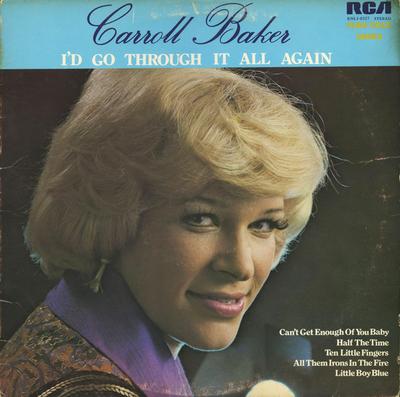 LP Record CARROLL BAKER - I'd Go Through It All Again KNL10227 RCA Victor 1977 Canada Folk Used