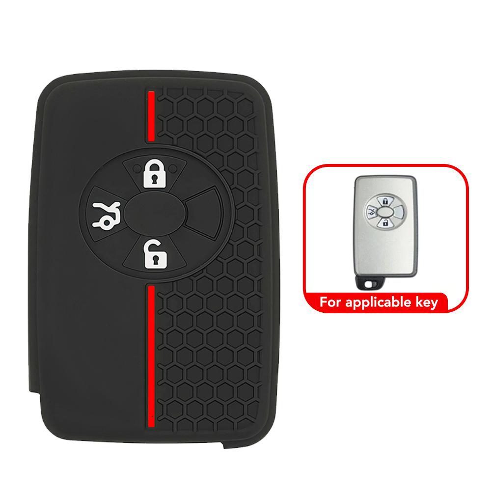 Silicone Car Key Case For Toyota Rav4 2008 Premio Auris Rukus Vanguard Estima Alphard Vellfire Cover Remote Fob Shell Key Holder