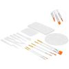 Oil Painting Tray Set 3 Paint Tray Knives Brushes Set for Acrylic Watercolor Painting