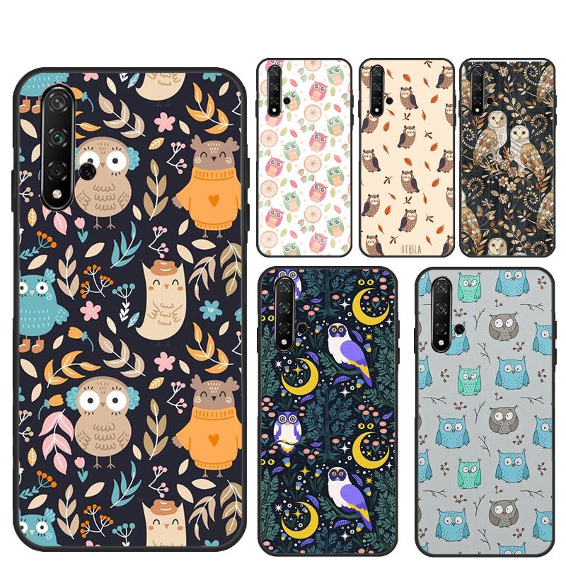Owl Pattern For Huawei Nova 12s 12i 11i 7i 8i 9 10 SE Y91 Y90 Y60 Y70 Y72 Y61 P60 Pro P30 P40 Lite Case