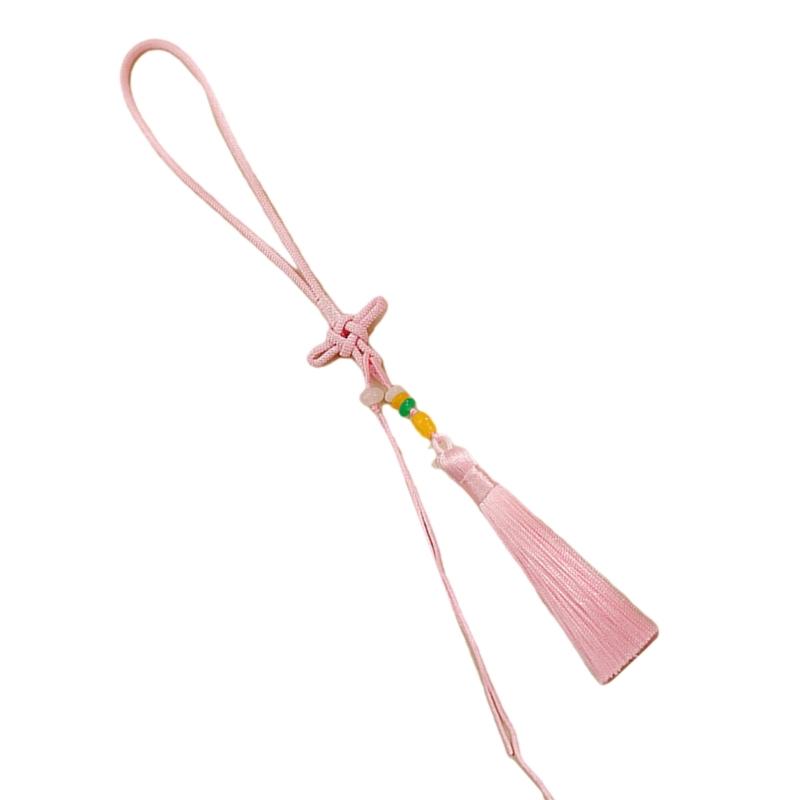 Colorful Tassels Keychain Pendant Phone Strap Chinese Knot Design Stylish Accessory For Keys Backpacks or Phones