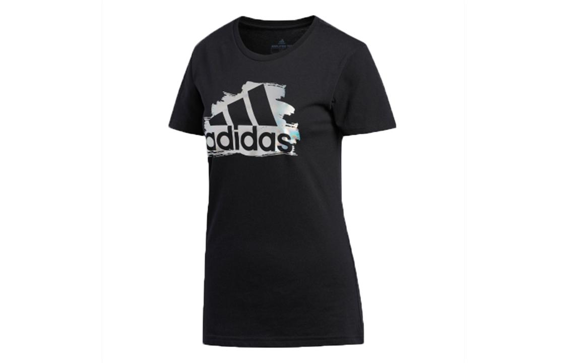 

Adidas T Shirts Women s Black Crew Neck Moderate Straight Fit ED8169 S