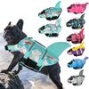Lifevest For Dogs Super Buoyancy Mermaid Shark Dog Life Jacket For Small Large Dogs Reflective Safe Puppy Swimsuit With Handle