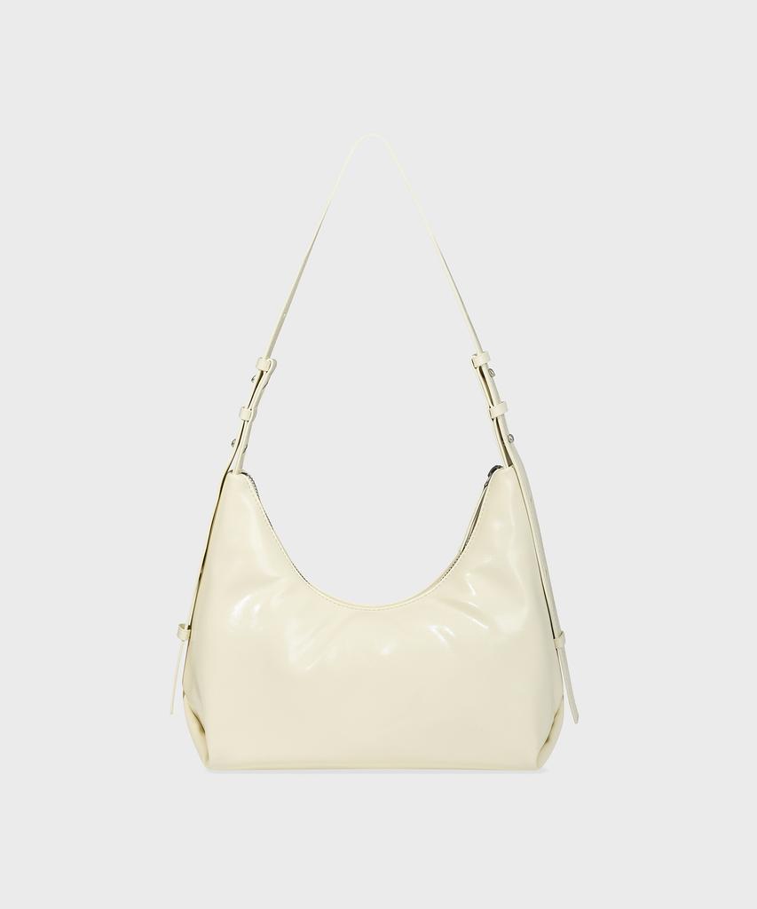 Fallett Two-Way Vegan Leather Hobo Bag Ivory