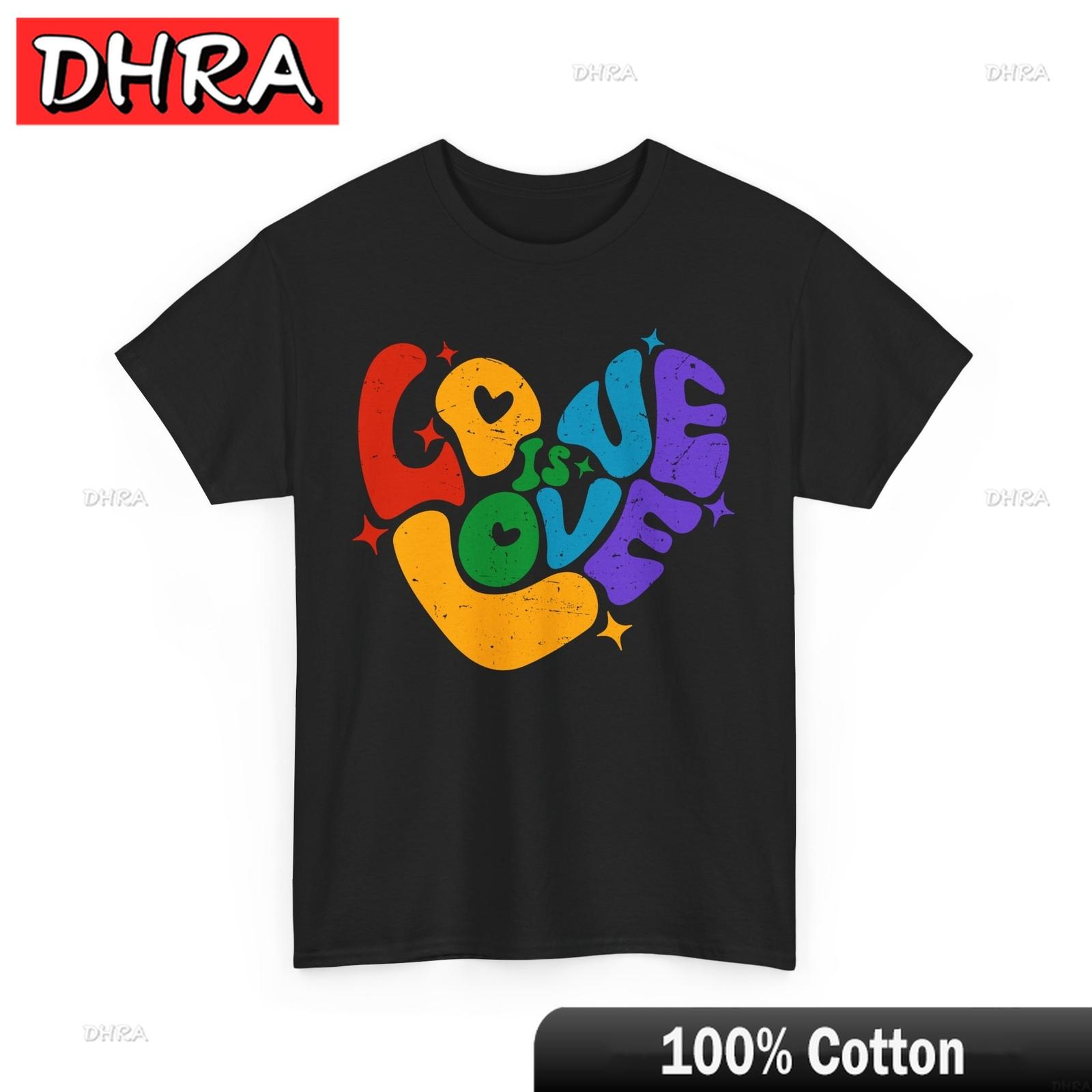 

LOVE IS LOVE TShirt LGBTQ Rights Tee Stand for Love Aesthetic Unisex Top Hip Hop Short Sleeve Unique Casual Classic Cotton 4XL