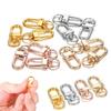 10pcs/lot 12x33mm Rotating Dog Buckle Metal Lobster Clasps Hooks for DIY Jewelry Making Key Ring Chain Accessories.