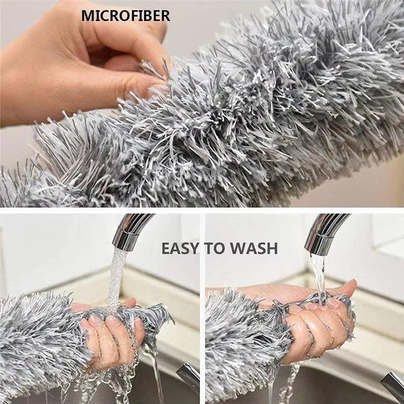 Microfiber Feathers Duster Extendable Duster With Extra Long Pole Bendable Head Long Handle Dusters For Cleceilinganing