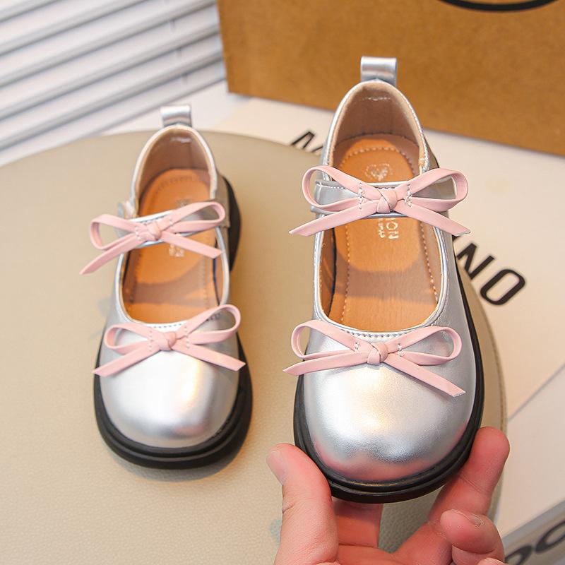 2025 Girls Small Leather Shoes Black Princess Shoes Mary Jane Children's Single Shoes Shallow Mouth Little Girl Shoes Lolita