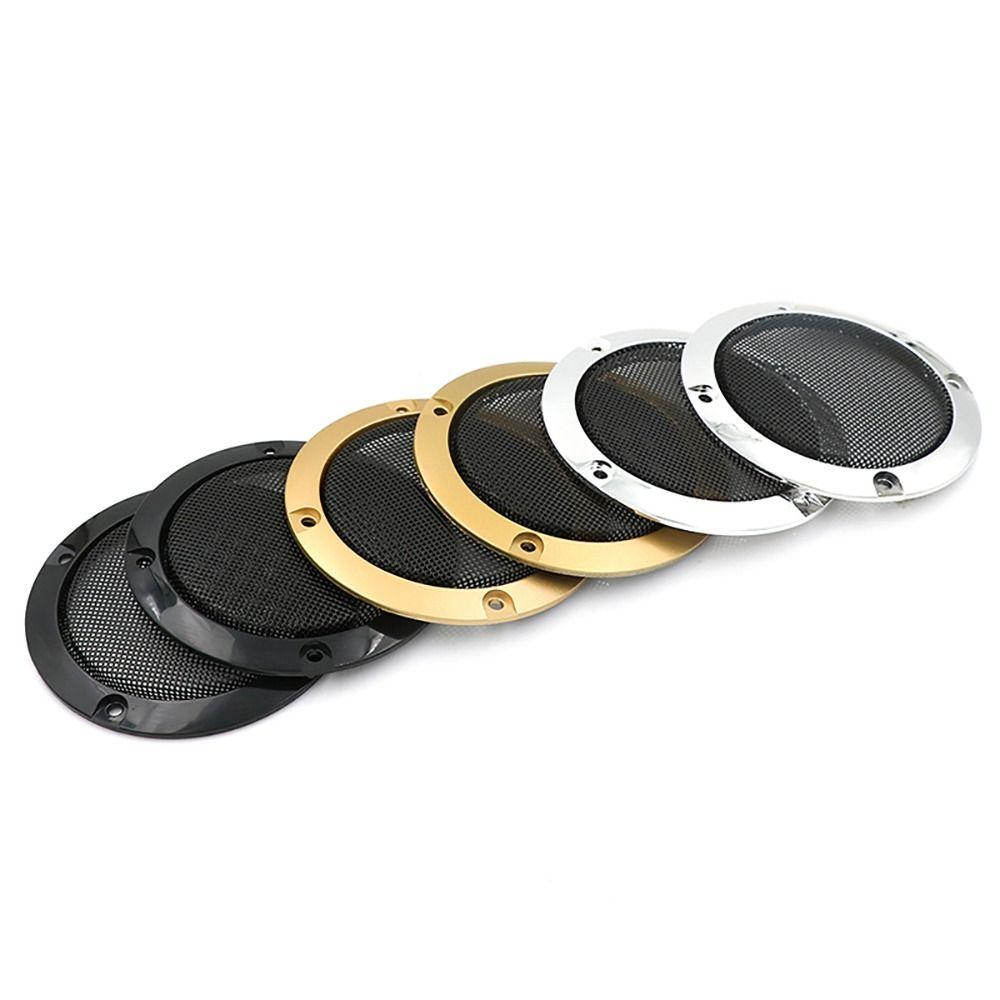 2Pcs Black Gold Silver Speaker Protective Grill  Speaker Protective Accessory
