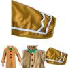 Adorable Christmas Gingerbread Man Kids Costume Cosplay Bodysuit