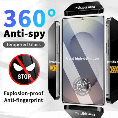 360°-Sichtschutz, Anti-Spionage-Schutz für Samsung Galaxy S24 Ultra, S25 Ultra, S24 S25 Plus, vollständige Abdeckung, Displayschutz aus gehärtetem Glas