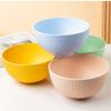 Cross-border PP Plastic Bowl Set - Multi-purpose for Dormitory: Includes Water, Fruit, Salad, Noodle, Soup, and Rice Bowls. Large Size.