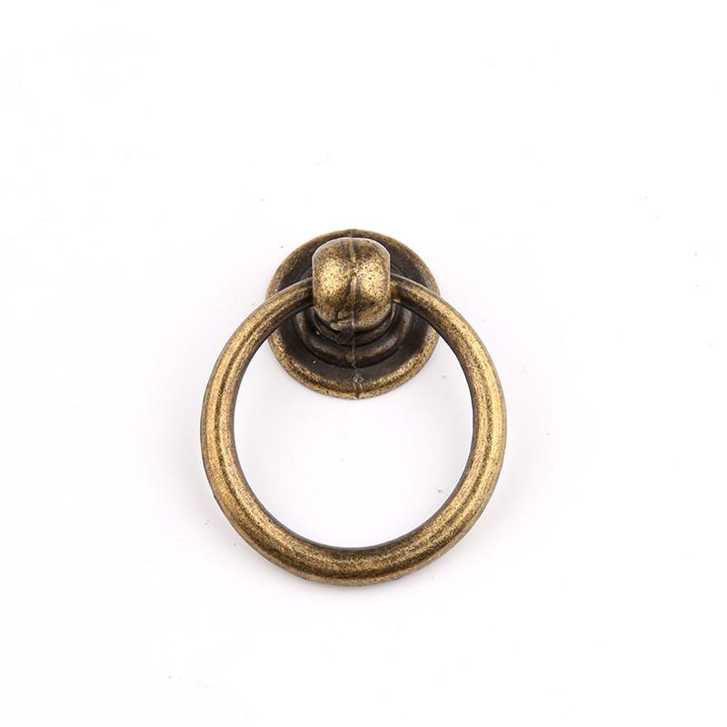 Antique Bronze Cabinet Drawer Knobs Dresser Cupboard Wardrobe Furniture Pulls Ring Handle Wooden Box Jewelry Knobs Door Knocker