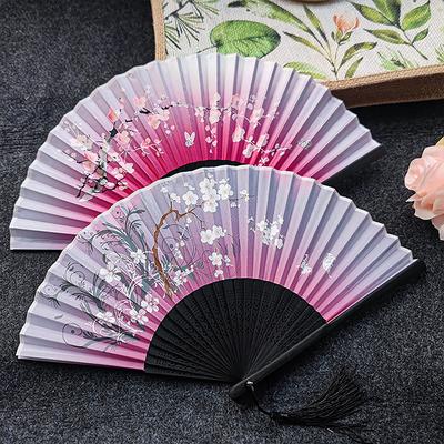 Evantai pliabil din mătase în stil vintage, model japonez chinezesc, artizanat, cadou pentru decorarea casei, ornamente, evantai de mână de dans