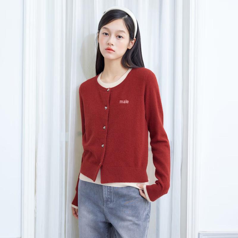 LED IN Women s Faux Two-Piece Knitted Sweater S