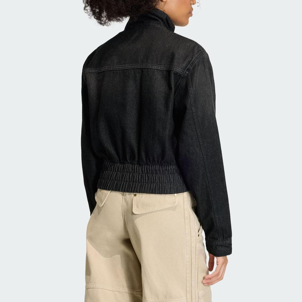 adidas Originals Essentials Denim Track Top Women True Black Denim KD3918
