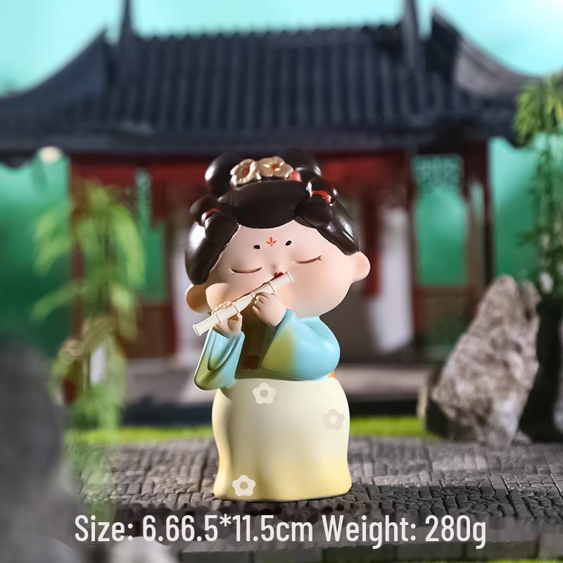 Kreativer Handyhalter im Stil der Tang-Dynastie mit Glücksbringer: Exquisites Harzornament