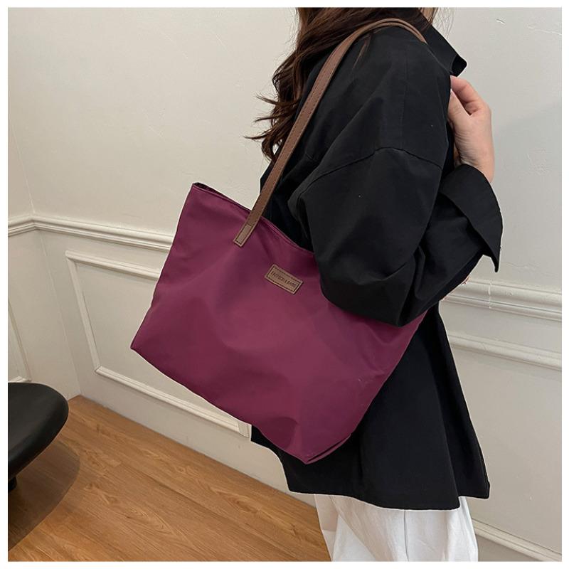 Korean Style Oxford Cloth Tote Bag Large Capacity Commuter Shoulder Handbag CLE