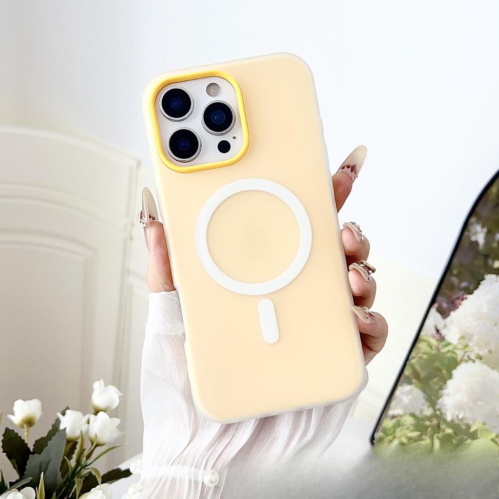 Solid-color Jelly Case Two-in-one Apple 16PROMAX Phone Case, Suitable for Iphone15 Shockproof and Simple Protective Case