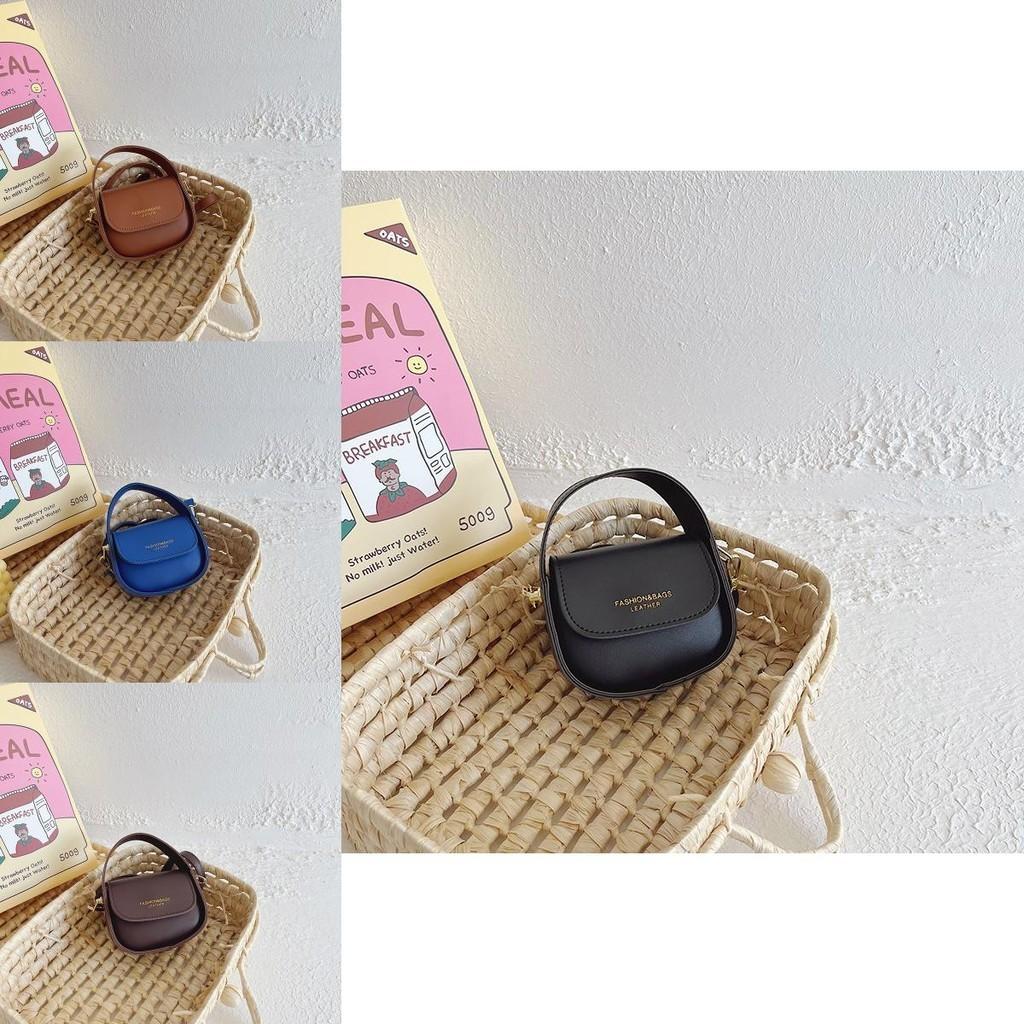 Adorable Mini Pu Leather Girls Handbag Stylish Vintage Crossbody Bag For Kids