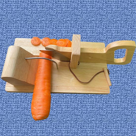 Ham Cutter Stainless Steel Sausage Slicer Wooden Handle Fruit Vegetable Food Cutter Multi-purpose Kitchen Gadget