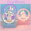 Cute Cartoon Unicorn Led Night Light Music Box Desktop Decor Ornament For Romantic Gift And Home Decor