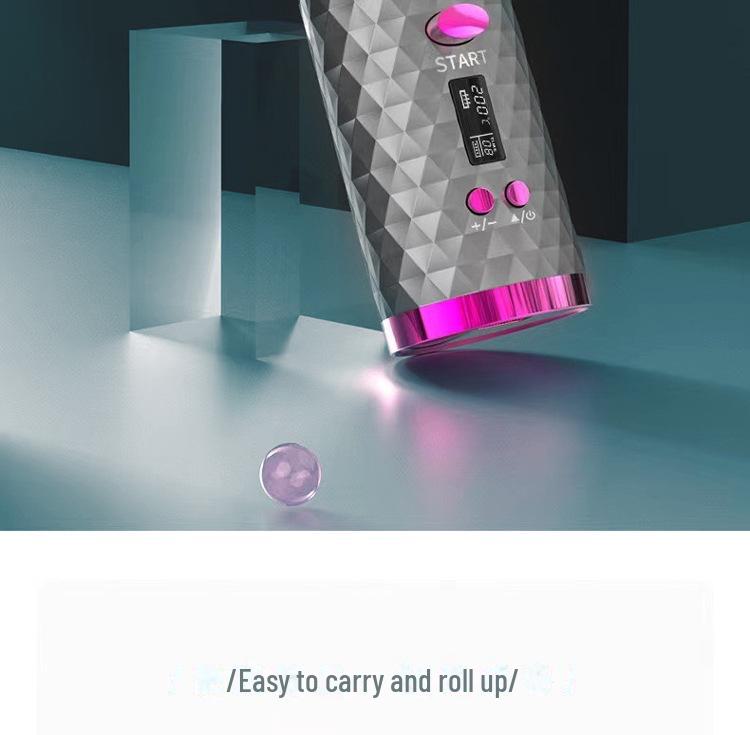 Rechargeable Wireless Mini USB Automatic Curling Iron - Gentle on Hair