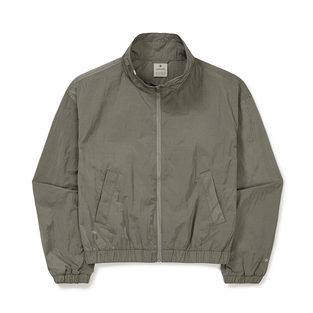 [Snowpeak] Bright Women's Semi Crop Windbreaker Olive (S24MWFWB75)