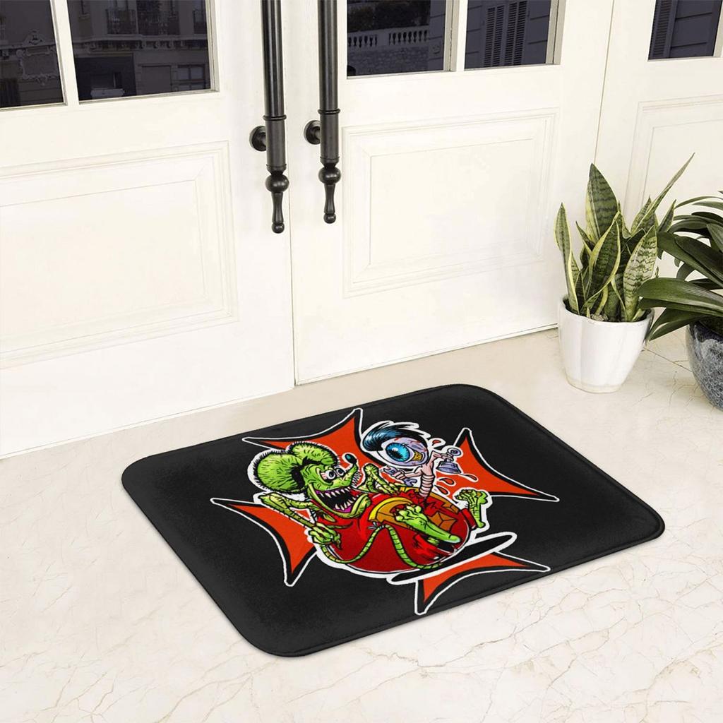 Rat Fink Chest Buster Anti-slip Doormat Floor Mat Absorbent Mat Carpet Rug for Kitchen Entrance Home Living room Footpad Mats