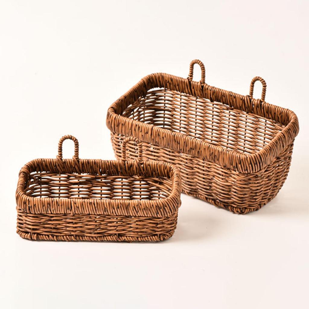 Kitchen Storage Basket with Handle Multifunctional Hanging Basket Organizer Container for Bathroom Fruits Ginger Garlic Plants