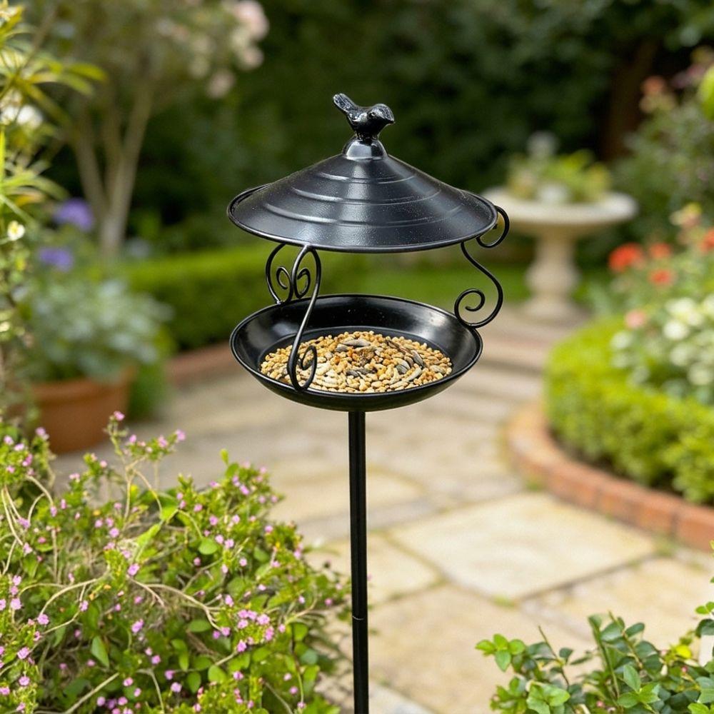 Large Capacity Standing Bird Feeder Weatherproof Hummingbird Feeder Wild Feeding Station Patio