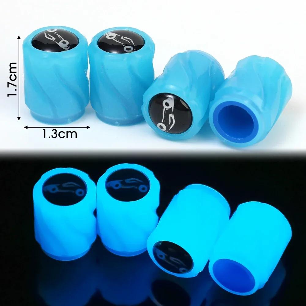 Capace de supapă luminoase pentru anvelope de mașină, decor strălucitor de noapte, mașină, motocicletă, butuc de roată de bicicletă, capac de supapă, accesorii pentru stilul anvelopei de mașină