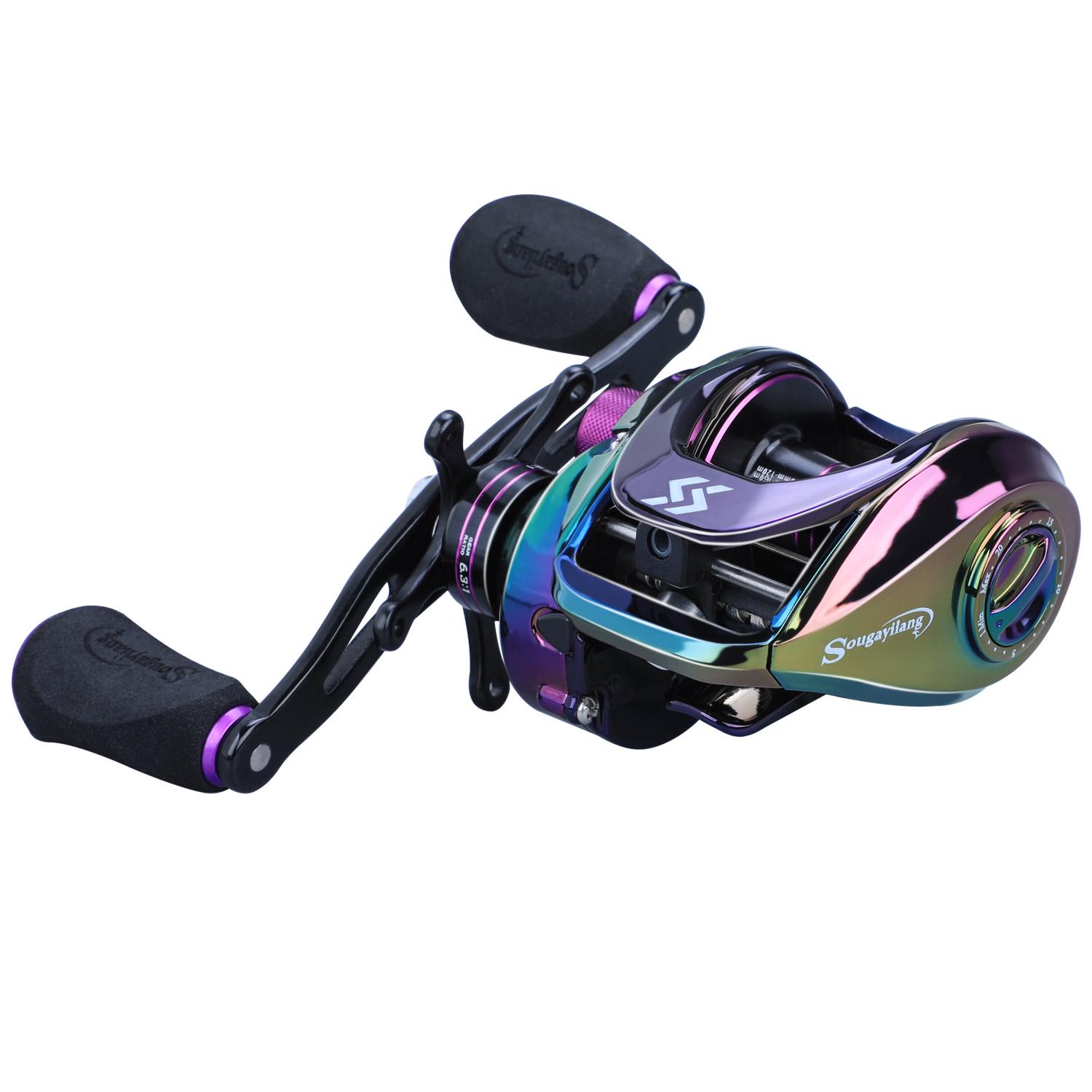 

SOUGAYILANG Рыболовная катушка для приманки 9 + 1BB 6,3:1 Передаточное число Высокоскоростные рыболовные катушки Рыболовное колесо Right Hand разноцветный