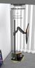 Floor-Standing Monitor Stand with Adjustable Height and Rotating Shelf