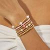 Salircon 4 Styles Punk Vintage Cross Imitation Pearl Bracelets Woman Luxury Gold Color CCB Beaded Bangles Pulseras Mujer Jewelry