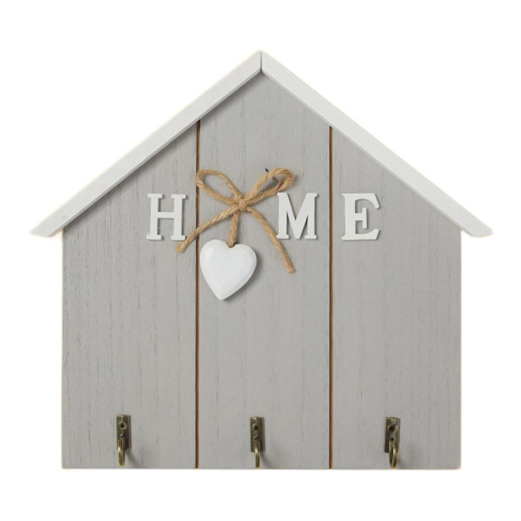 Hölzerner Schlüsselhalter Hutablage 3 Haken Wandbehang Nordisch Robust Rustikal Holz Schlüssel