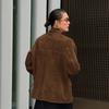 Women's Two-Color Suede Suit Jacket - Brown Mylar (Autumn/Winter 2024)