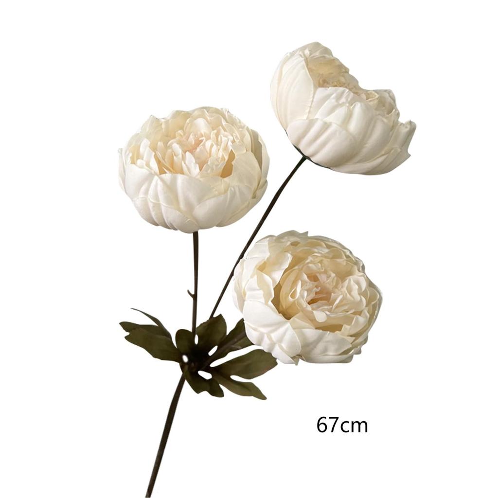 3 Heads Peony Cored Peony Artificial Flower Fake Rose Wedding Living Room Decoration