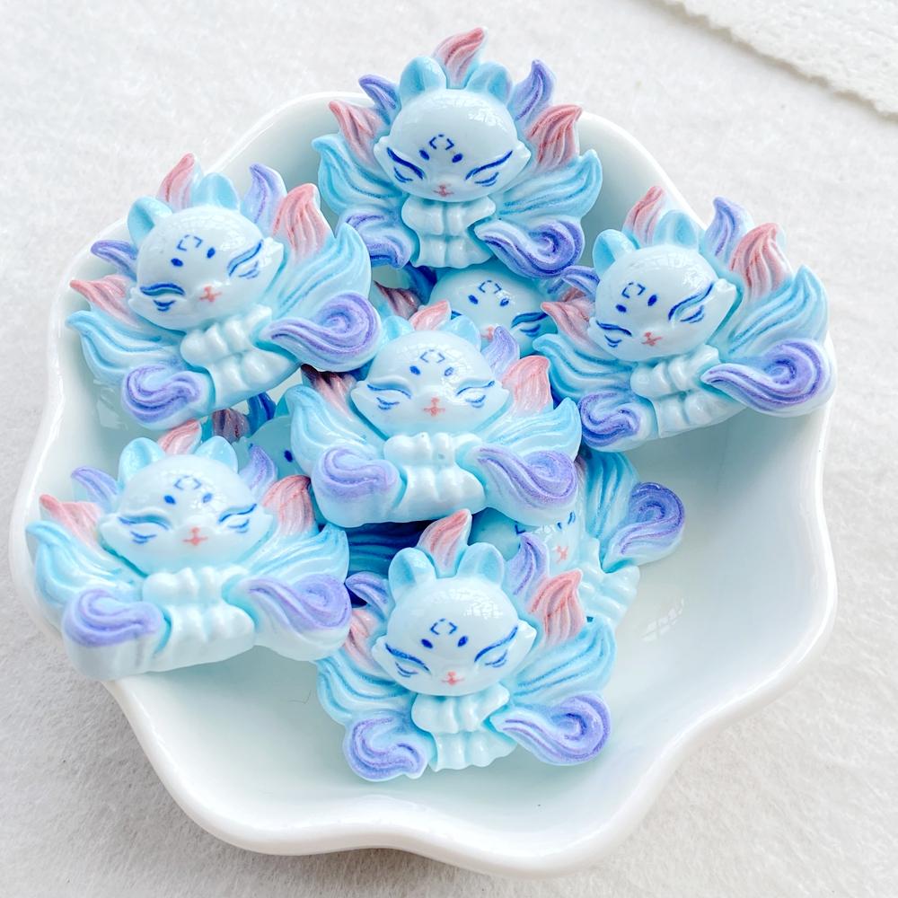 10Pcs Cute ResinMixed Rainbow Cartoon Cat Flatback Figurines - for Scrapbooking, Wedding Decor & DIY Jewelry Making Accessories