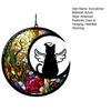 Pet Memorial Suncatcher Angel Cat Dog Sun Catcher Panel Stained Glass Window Hanging Ornaments Pet Loss Sympathy Gift for Pet Lovers