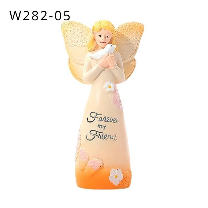 Great Friend Friendship Prayer Angel Girl Resin Decoration Sculpture Garden Flower Fairy Crafts