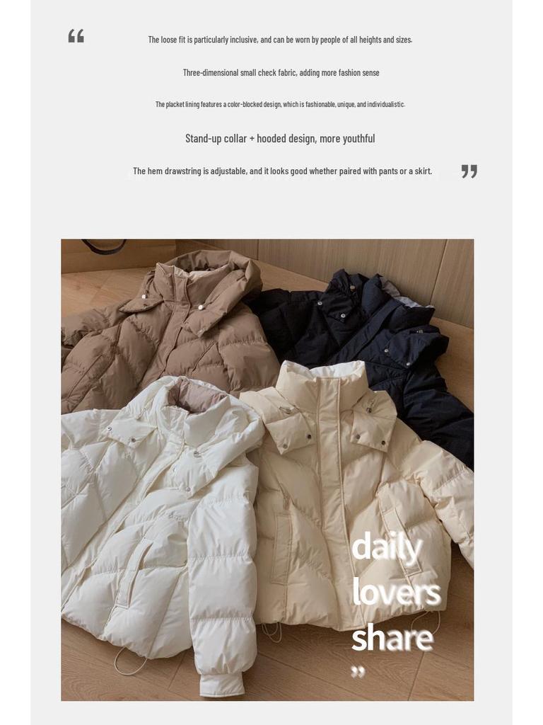 Authentic 2025 Girls' Thickened Hooded Winter Down Jacket