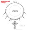 Jewelry Style Exaggerated Personality Awl Cross Collarbone Chain Pearl Short Double Necklace Women