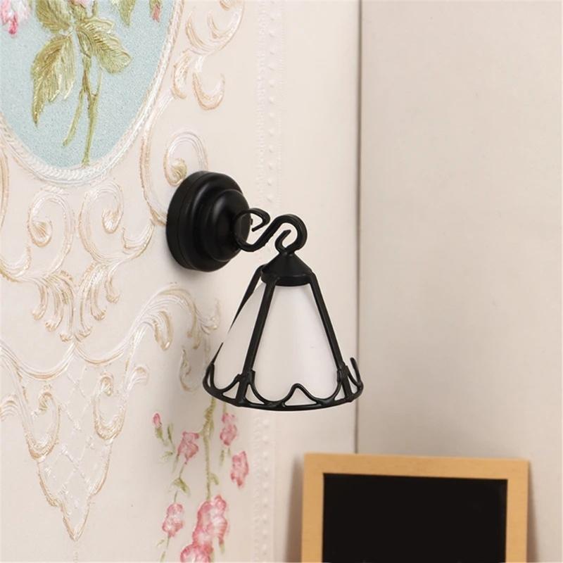 Sconce Model Bedroom Wall Light Miniature Furniture Model Accessories Role Play Furnishings Lighting Toy Doll House